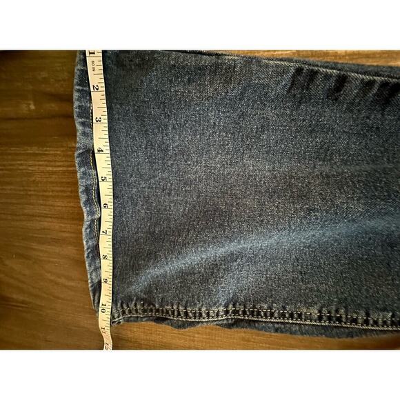 Indigo Rein Jeans Womens sz 15 Blue High-Rise Flare Denim Distressed - Picture 7 of 8